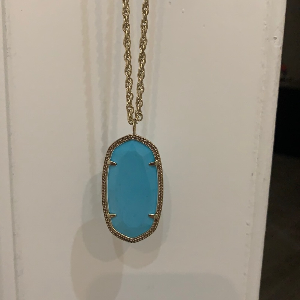 Kendra Scott Rae Turquoise Gold Plated necklace